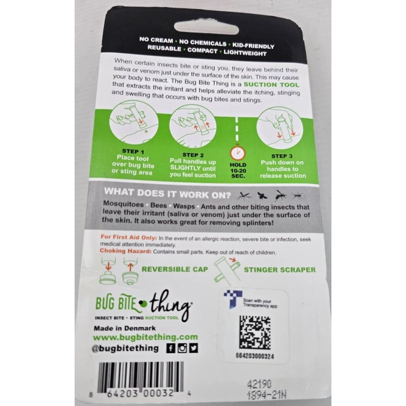 Bug Bite Thing Suction Tool ( 3 Pc ) made