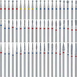 Juego de 60 brocas de diamante para uas, limpiador de cutculas, 332 pulgadas, brocas de cermica para manicura, pedicura, uas de gel acrlico, uso en...