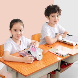 Multifunctional Pencil Case Box with Lock, Calculator, Quicksand, Mirror, Standing cylinder Shape, Cute Pen Holder, Kawaii Desk Organizer for Girls, Boys, Kids, School Supplies(Sakura forest)