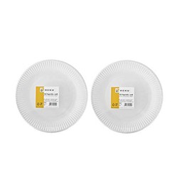 Heku Round Paper Plates made from Fresh Fibre White