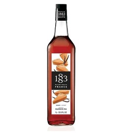 1883 Pumpkin Pie Syrup - Flavored Syrup for Hot & Iced Beverages - Gluten-Free, Vegan, Non-GMO, Kosher, Preservative-Free, Made in France | Plastic Bottle 1 Liter (33.8 Fl Oz)