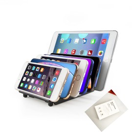 UDOLI Multi-functional Storage Stand for Smartphones and Tablets [6 Storage Types] Black