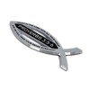 Elektroplate Christian Fish Proverbs 3:5-6 with Verse OEM Chrome Emblem