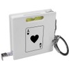 &#39;Ace of Hearts&#39; Keyring Tape Measure/Spirit Level Tool (KM00043177)
