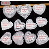 Xiufortion 11PCS Extra Large Heart Shapes Lace Applique Embroidery Organza