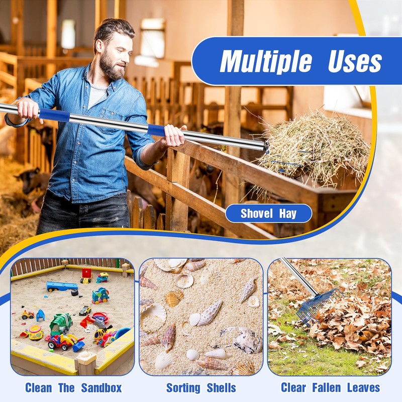 Large Chicken Poop Scooper, Heavy Duty Chicken Coop Scoop for