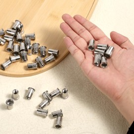 50pcs M8 Rivet Nuts, Stainless Steel Insert Nut Nut Insert Assortment Clinching Pressure Rivet Nut for Automotive Electrical and Industrial Products
