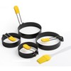 Egg Ring 4 Pack Two Sizes 3" 4" Anti-Scald Non