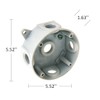 Bell Raco 5361-1 Single Ended Splice Box, 16.1 cu-in, 4