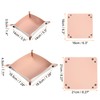 sourcing map 2pcs PU Leather Valet Tray Unisex Folding Small