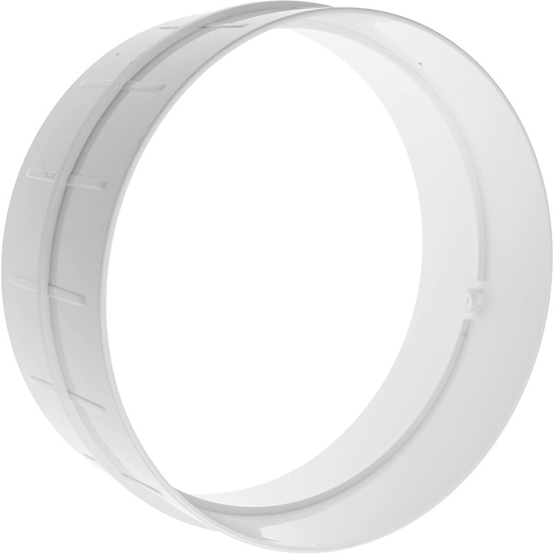 Vent Systems 6" Inch - White - Male Fit Duct