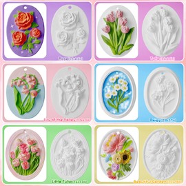 Golray Plaster Painting Kits for Kids Ages 8-12, Arts and Crafts for Kids 6-8 Girls with 6 Flower Painting, Art Kit Party Favors Birthday Gifts for Girls Boys Toys 4 5 6 7 8 9 10 11 12 Years Old