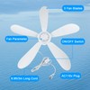 SCOOYEEES 28" AC 110V Portable Ceiling Fan with ON/OFF Switch,