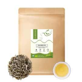 KHS Green Tea Loose Leaf, 7.06 Oz Organic Green Tea Leaves Fresh & Elegant Flavor Natural USDA Organic Loose Green Leaf Tea for Hot or Iced Tea Beverages -200g