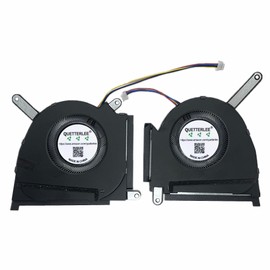 QUETTERLEE New CPU+GPU Cooling Fan for ASUS TUF Dash (2022) F15 FX517 FX517ZC FX517ZE RTX3050 3050Ti Series DFS5K22305283E FP85 DFS5K22115371E FP86 DC5V 0.5A Fan Note: Cannot be Used for 12V Fans