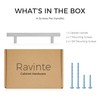 Ravinte 50 Pack 7.38 Inch Square Cabinet Pulls Brushed Nickel