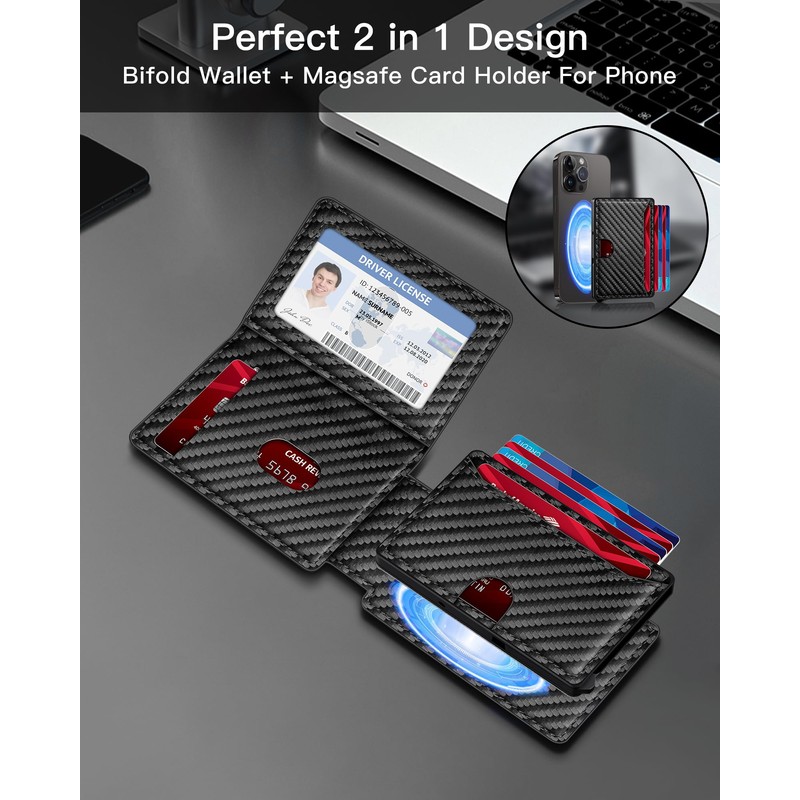 Wallet for Men | RFID Blocking Magsafe Pop Up Metal