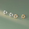 Silver 925 Silver Earrings, Gold, 18K Coating, Hypoallergenic, Circle, Wreath,