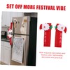 jojofuny 2pcs Decorative Fridge Handle Covers Christmas Theme Merry Christmas