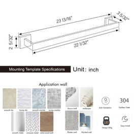 Bagnolux 22 Inch Chrome Bathroom Accessories, Polished Chrome Towel Rack for Bathroom Wall Mounted Towel Bar, Heavy Duty Modern Towel Holder Single Towel Rod (Total Length 23.6-Inch)