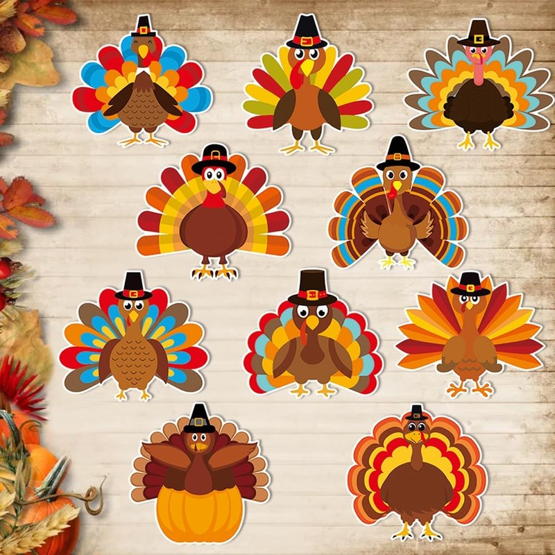 Turkey Cutouts, Thanksgiving Bulletin Board Decorations, Fall Bulletin Board Decorations,