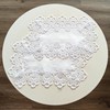 URROMA Lace Tablecloth, 2Pcs White Lace Placemat Bark Patterned Fabric