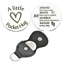 Inspirational Pocket Hug Token Gifts for Women Men Be Strong When You Are Weak Be Brave Pocket Hugs for Friends Grandson Encouragement Gifts for Niece Husband Motivational Gift