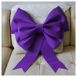 BrightGlow Large Red Giant Bow Handmade DIY Bow Christmas Bows Decorative Bow Party Wedding Decoration Bow Car Bows for Christmas Wedding Decoration #1 Purple 75 cm