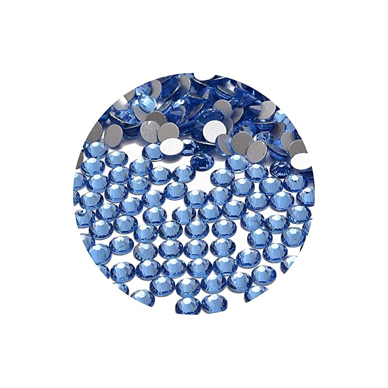 NCB 2000pcs Flatback Round Glass Nail Art Rhinestones Crystal for