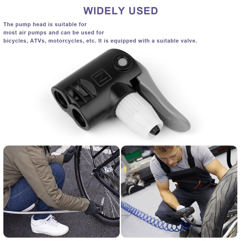 DIYCUT Pump Head Bicycle Pump, Replacement Bicycle Pump Adapter, Bicycle