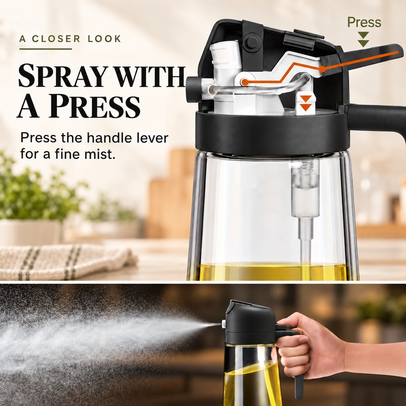 2 in 1 Oil Sprayer and Dispenser – 16.9 fl