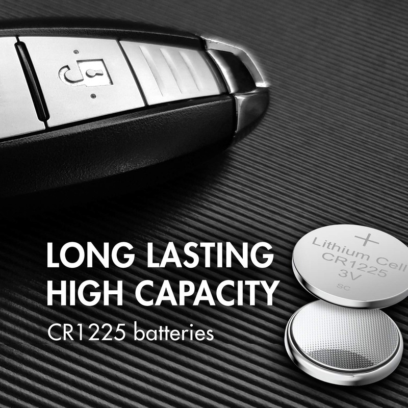 Tenergy 3 Volt Battery CR1225, Button Cell Batteries, Ideal for