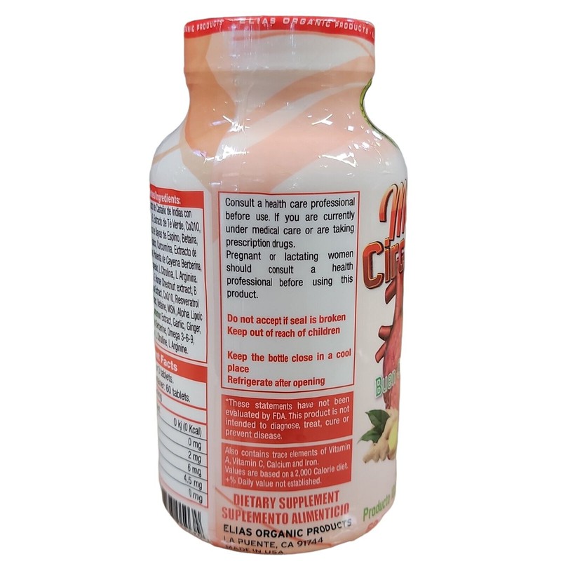 Elias Organic Products Pastillas Naturales para la circulacion/Ma