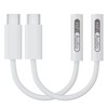 KHKUAHAI Earphone Jack Conversion Type C 2-piece Set, 3.5mm Compatible,