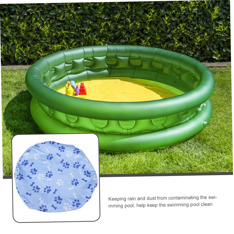 Kisangel 122cm Round Pool Cover Outdoor Pool Protective Strong Polyester