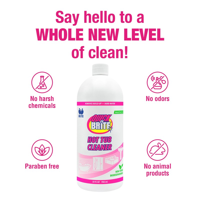 Quick 'n Brite Heavy Duty Hot Tub Cleaner - Non-abrasive