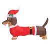 Inflatable Weiner Dog 1.5 Meters Illuminated Polyester Fiber Blow Up