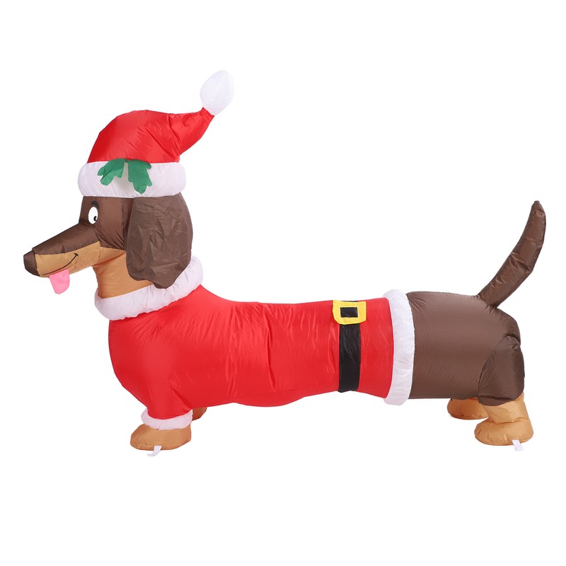 Inflatable Weiner Dog 1.5 Meters Illuminated Polyester Fiber Blow Up