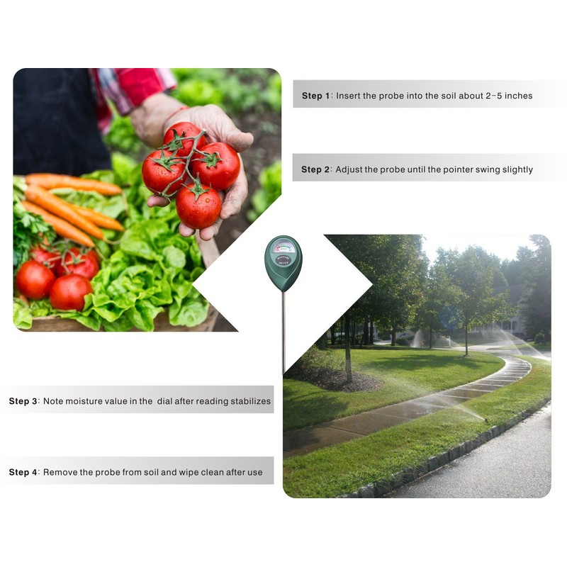 XLUX Soil Moisture Sensor Meter Water Monitor, Hygrometer for Gardening,