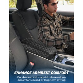 JOYTUTUS Center Console Cover Compatible with 2013-2018 Nissan Altima Leather Armrest Cover Center Console Cushion Nissan Altima Accessories