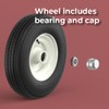 1" Bearing Log Splitter Wheel with Tire 4.8" wide X