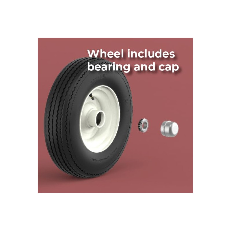 1" Bearing Log Splitter Wheel with Tire 4.8" wide X