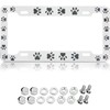3D Dog Paw Print License Plate Frame, Cat Paw License