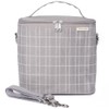 SoYoung Large Linen Insulated Lunch Poche, Pinstripe Heather Grey