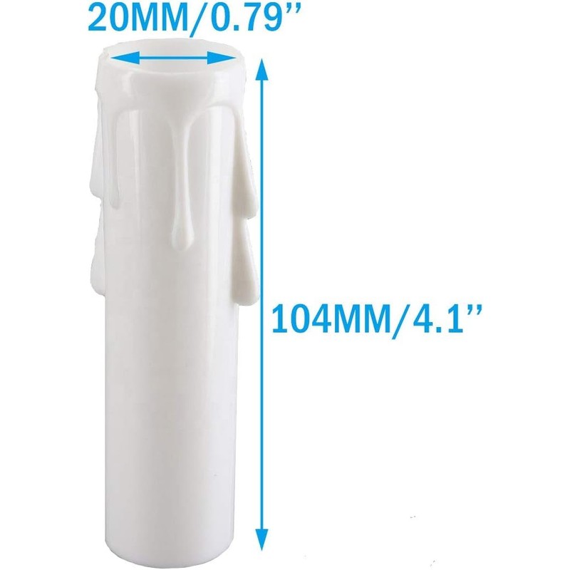 Chandelier Candle Sleeves, ECUDIS E12 Candle Socket Covers, 4 Inch