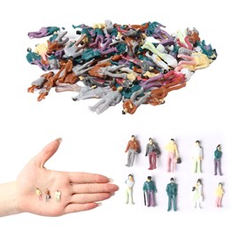 NHQZ Set of 150 People Model Figures, People Figures Model Trains Architecture Plastic People Figures Tiny People Sitting and Standing for Miniature Scenes, Scale 1:100, AB