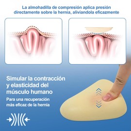 Cinturón de Soporte para Hernia, Viene con Dos Almohadillas de Compresión Extraíbles, Adecuado para Hernia Inguinal Simple/Doble o Hernia Deportiva, Cinturón Ajustable (L)