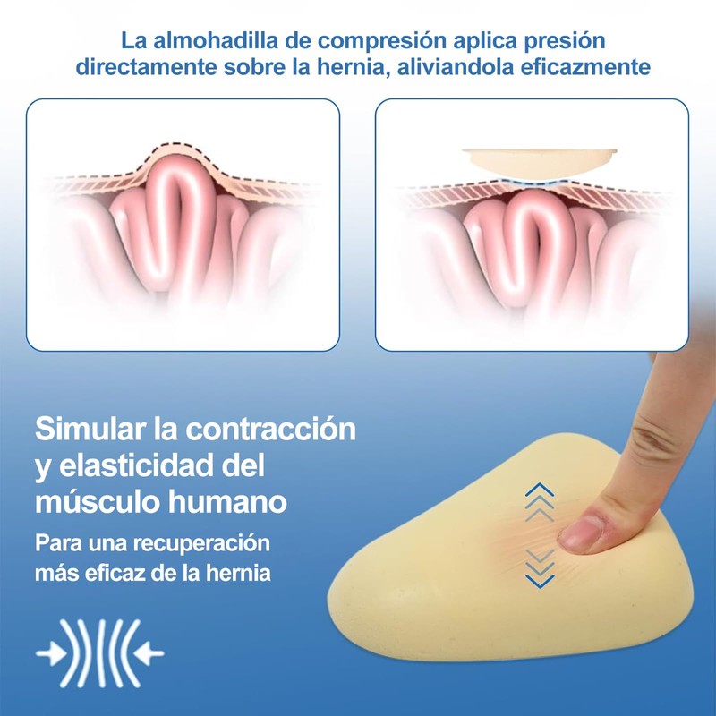 Cinturón de Soporte para Hernia, Viene con Dos Almohadillas de