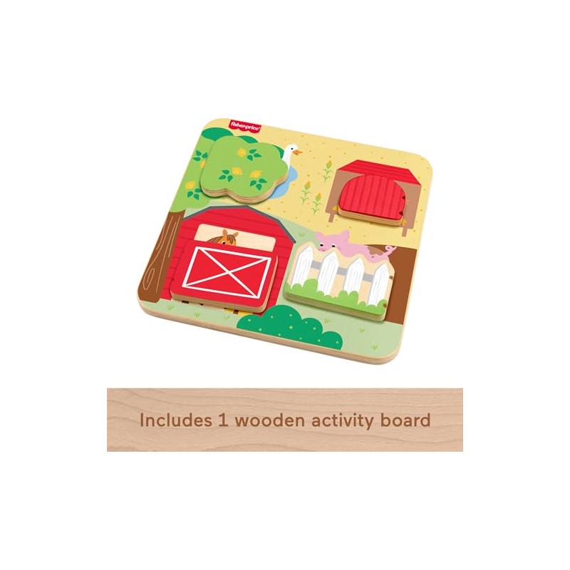 Fisher-Price Juguete para Bebés Tablero Animalitos de Madera para bebés