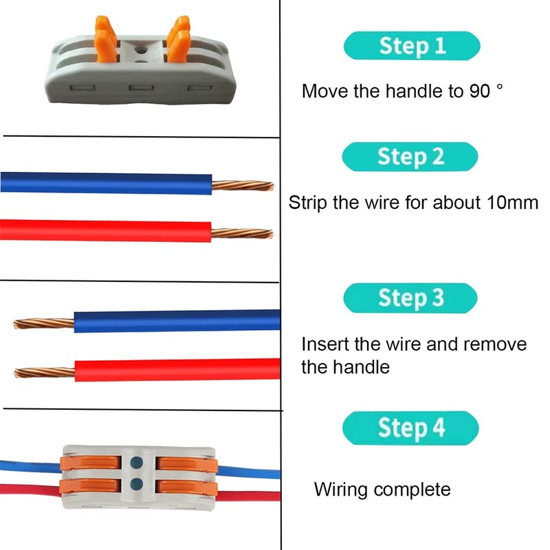 HENGXIA 21Pcs, 2 Conductor Compact Splicing, 2 Circuit Inline Splices,